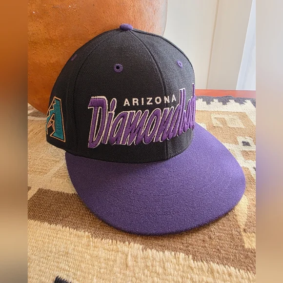 Arizona Diamondbacks '47 Brand Black Purple Script Adjustable Hat Cap - Picture 1 of 10